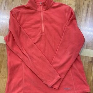 Eddie Bauer Pink 1/4 zip fleece #fleecelove #eddiebauer #activewear #sweater